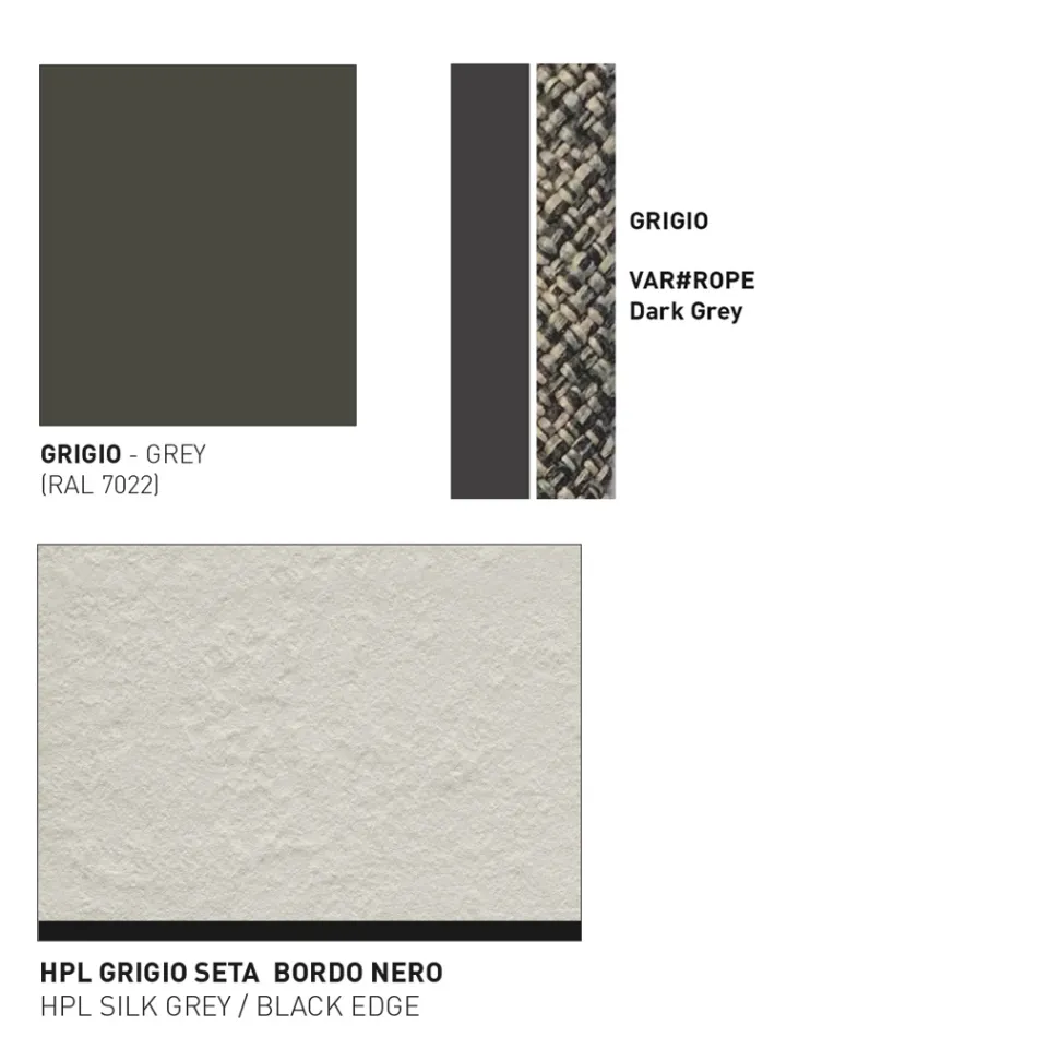 Låg bordsskiva Hpl eller keramik Made in Italy - Emmacross av Varaschin Viadurini