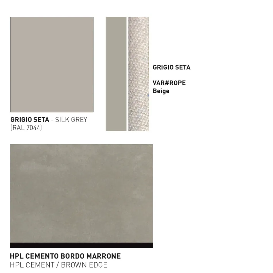 Låg bordsskiva Hpl eller keramik Made in Italy - Emmacross av Varaschin Viadurini