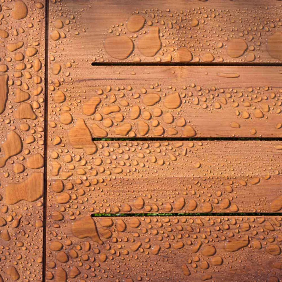 Lågt fyrkantigt soffbord för utomhusvardagsrum i naturligt eller svart trä - Suzana Viadurini