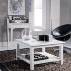 Lågt fyrkantigt soffbord i massivt poppelträ Tillverkat i Italien - Estia Viadurini