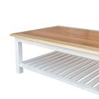 Lågt rektangulärt soffbord i massivt poppelträ Tillverkat i Italien - Estia Viadurini
