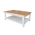 Lågt rektangulärt soffbord i massivt poppelträ Tillverkat i Italien - Estia