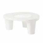 Lågt lågt bord Slide Low Lita Bordpolyeten och glas tillverkat i Italien Viadurini