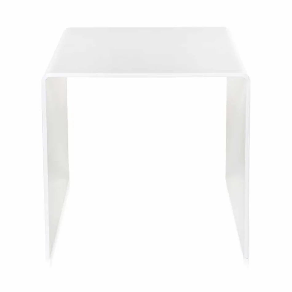 Vitt bord 50x50cm Terry Big modern design, tillverkad i Italien Viadurini