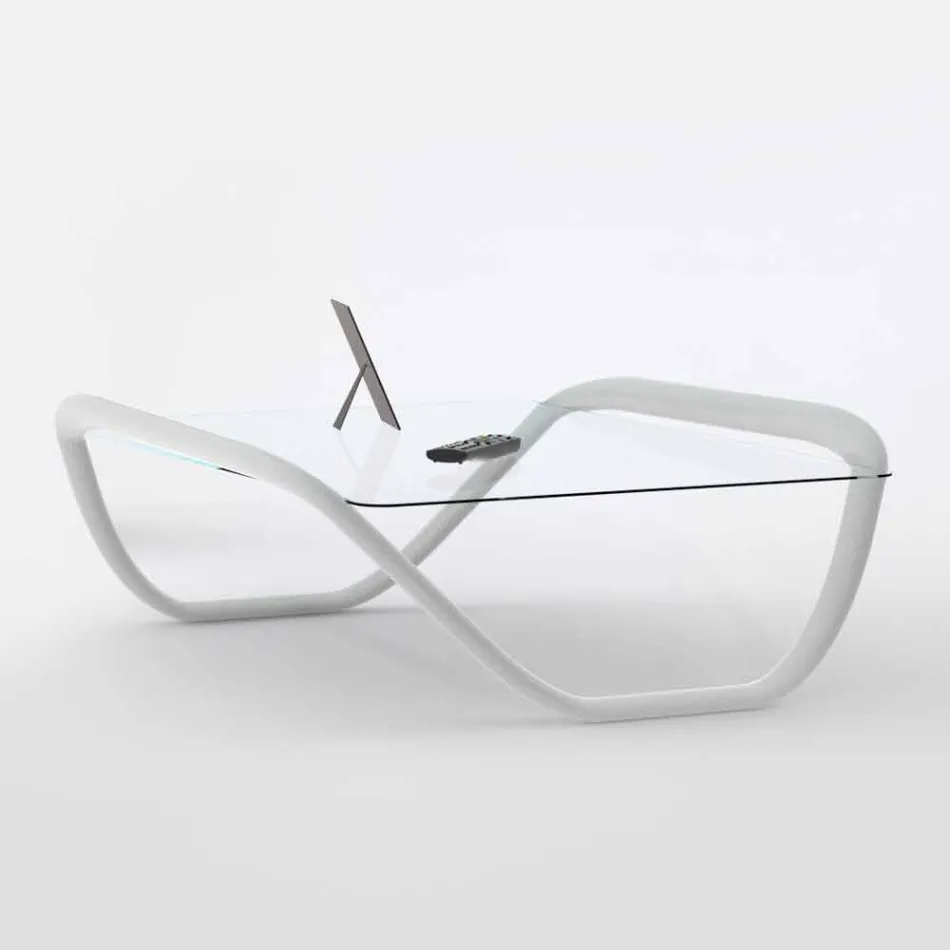 Modernt designglas sidobord och Adamantx® Continuum Viadurini