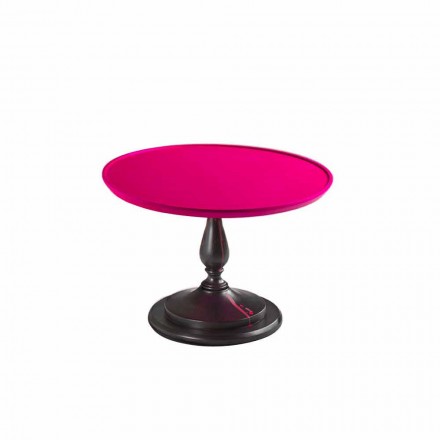 Soffbord med cocktails rosa lackerat golv, diameter 70 cm, Nik Viadurini