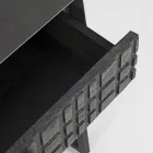 Sängbord i stål och mangoträ av etnisk design - Mireo Viadurini