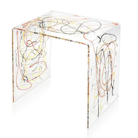 Sängbord i transparent och färgat plexiglas 2 storlekar - Pelere Viadurini