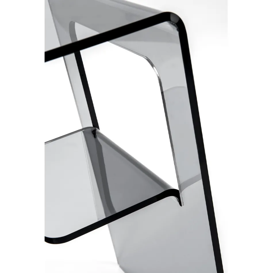 Sängbord i transparent eller rökt plexiglas tillverkat i Italien - Lollao Viadurini