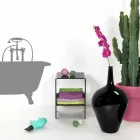 Tabell / sängbord svart modern design Mimi, tillverkad i Italien Viadurini