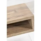 Återvinningsbart sängbord i transparent plexiglas och trä - Pascoli Viadurini