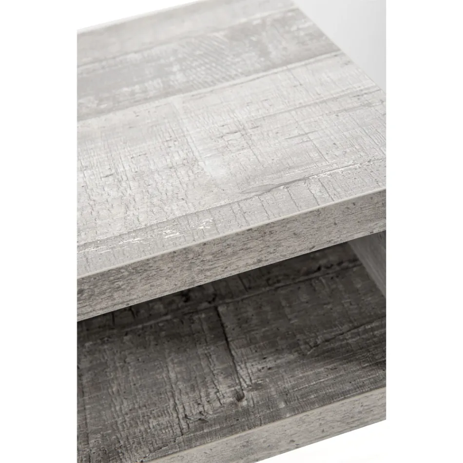 Återvinningsbart sängbord i transparent plexiglas och trä - Pascoli Viadurini