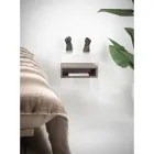 Återvinningsbart sängbord i transparent plexiglas och trä - Pascoli Viadurini