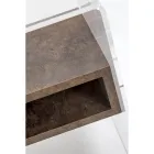 Återvinningsbart sängbord i transparent plexiglas och trä - Pascoli Viadurini