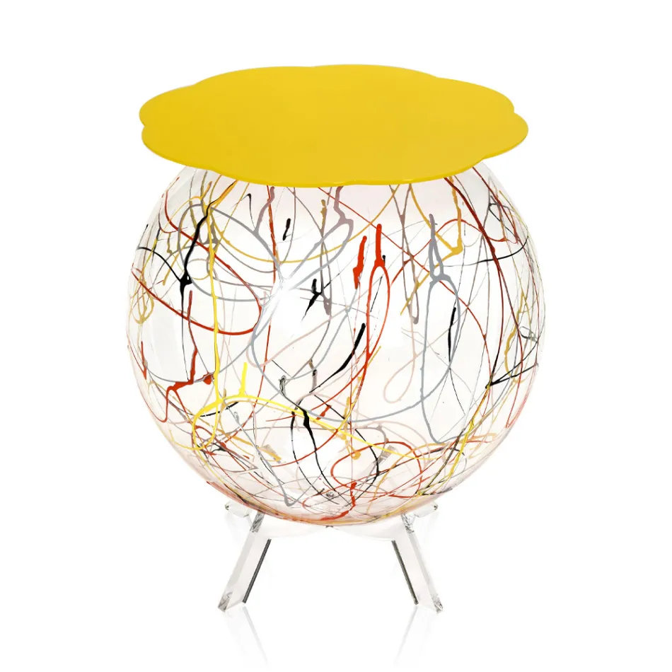 Mångsidigt sängbord i återvinningsbart färgat plexiglas - Paolone Viadurini