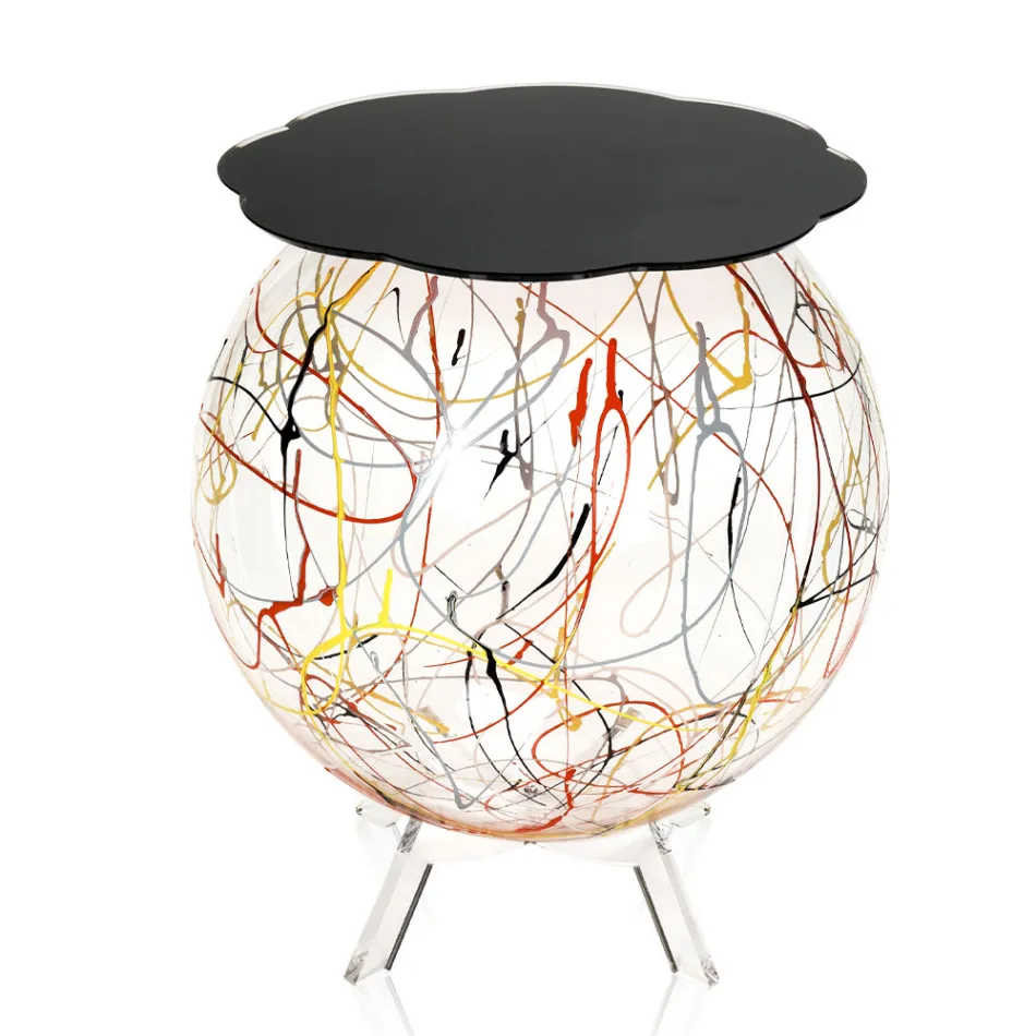 Mångsidigt sängbord i återvinningsbart färgat plexiglas - Paolone Viadurini