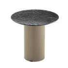 Soffbord med metallbas och Ø45 cm spegel eller glasskiva - Flaminia Viadurini