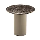 Soffbord med metallbas och Ø45 cm spegel eller glasskiva - Flaminia Viadurini