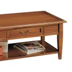 Soffbord med låda och hylla i patinerat trä Tillverkat i Italien - Tuoni Viadurini