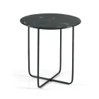 Soffbord med spegel och marmorliknande keramikskiva Tillverkad i Italien - Giusta Viadurini