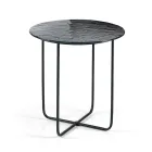 Soffbord med spegel och marmorliknande keramikskiva Tillverkad i Italien - Giusta Viadurini