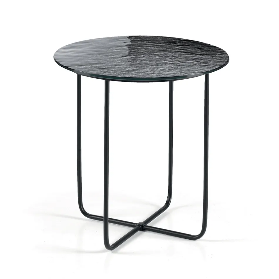 Soffbord med spegel och marmorliknande keramikskiva Tillverkad i Italien - Giusta Viadurini