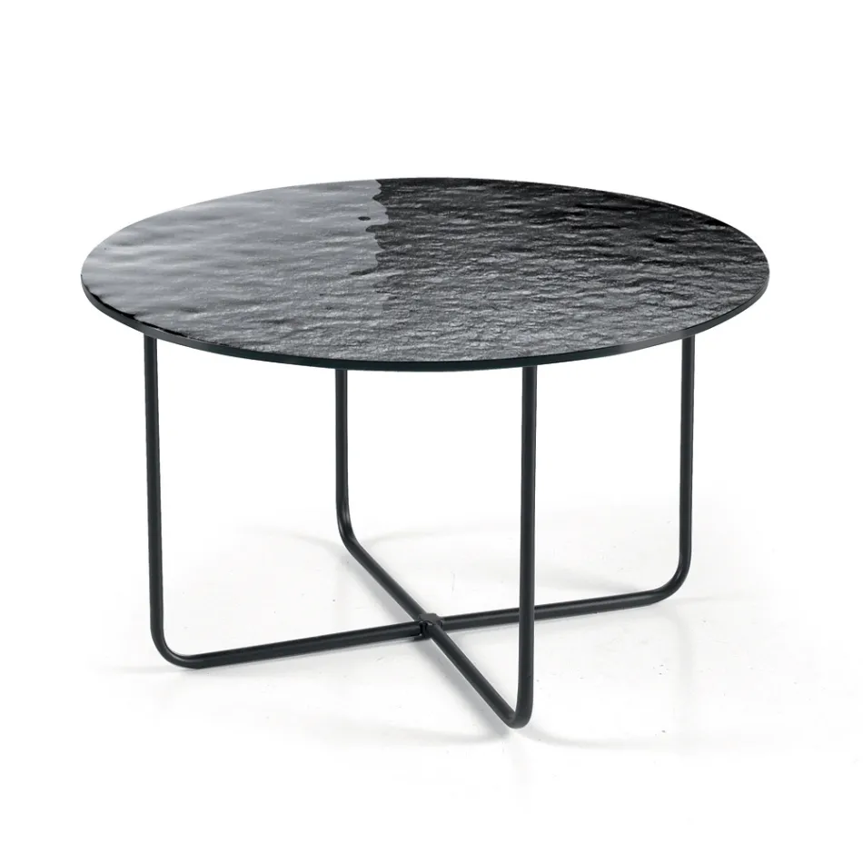 Soffbord med spegel och marmorliknande keramikskiva Tillverkad i Italien - Giusta Viadurini