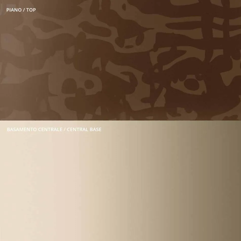 Soffbord med fyrkantig glas- eller metallskiva Tillverkat i Italien - Anakin Viadurini