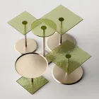 Soffbord med fyrkantig glas- eller metallskiva Tillverkat i Italien - Anakin Viadurini