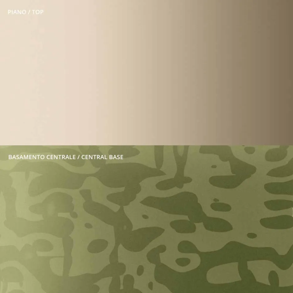 Soffbord med rund glas- eller metallskiva Tillverkat i Italien - Anakin Viadurini