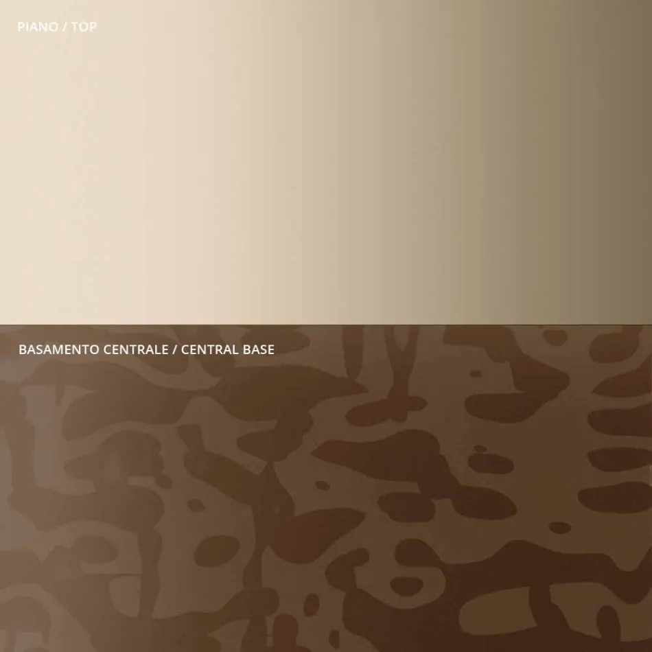 Soffbord med rund glas- eller metallskiva Tillverkat i Italien - Anakin Viadurini