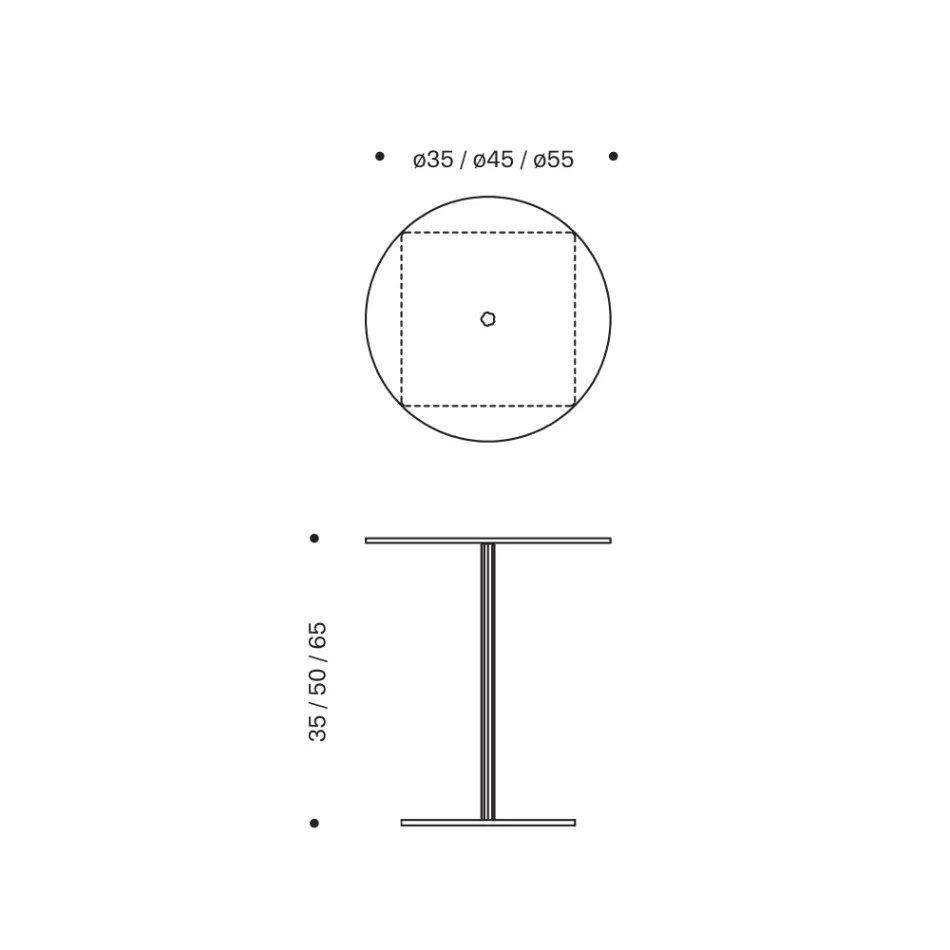 Soffbord med rund glas- eller metallskiva Tillverkat i Italien - Anakin Viadurini