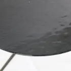 Soffbord med rund skiva tillverkat i glas Made in Italy - Siste Viadurini