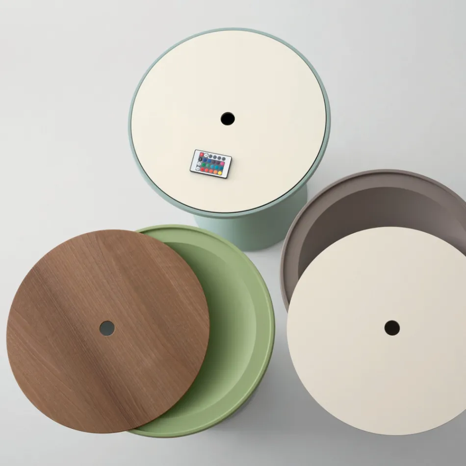 Soffbordsbehållare för vardagsrum i polyeten Tillverkad i Italien - Acuto Viadurini