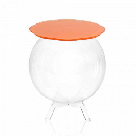 Kaffe / orange rund behållare Biffy, modern design Viadurini
