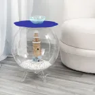 Biffy blått runt soffbord / behållare, modern design tillverkad i Italien Viadurini