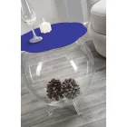 Biffy blått runt soffbord / behållare, modern design tillverkad i Italien Viadurini