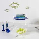 Soffbord / runda blå container Biffy, modern design tillverkad i Italien Viadurini