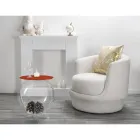 Biffy rött runt soffbord / behållare, modern design tillverkad i Italien Viadurini