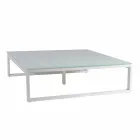 Fyrkantigt design sidobord utomhus 2 Mått 3 ytor - Julie Viadurini