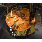 Modern kaffe topp kaffe med glas och trä golv Bigo 1 Viadurini