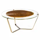 Modern kaffe topp kaffe med glas och trä golv Bigo 1 Viadurini