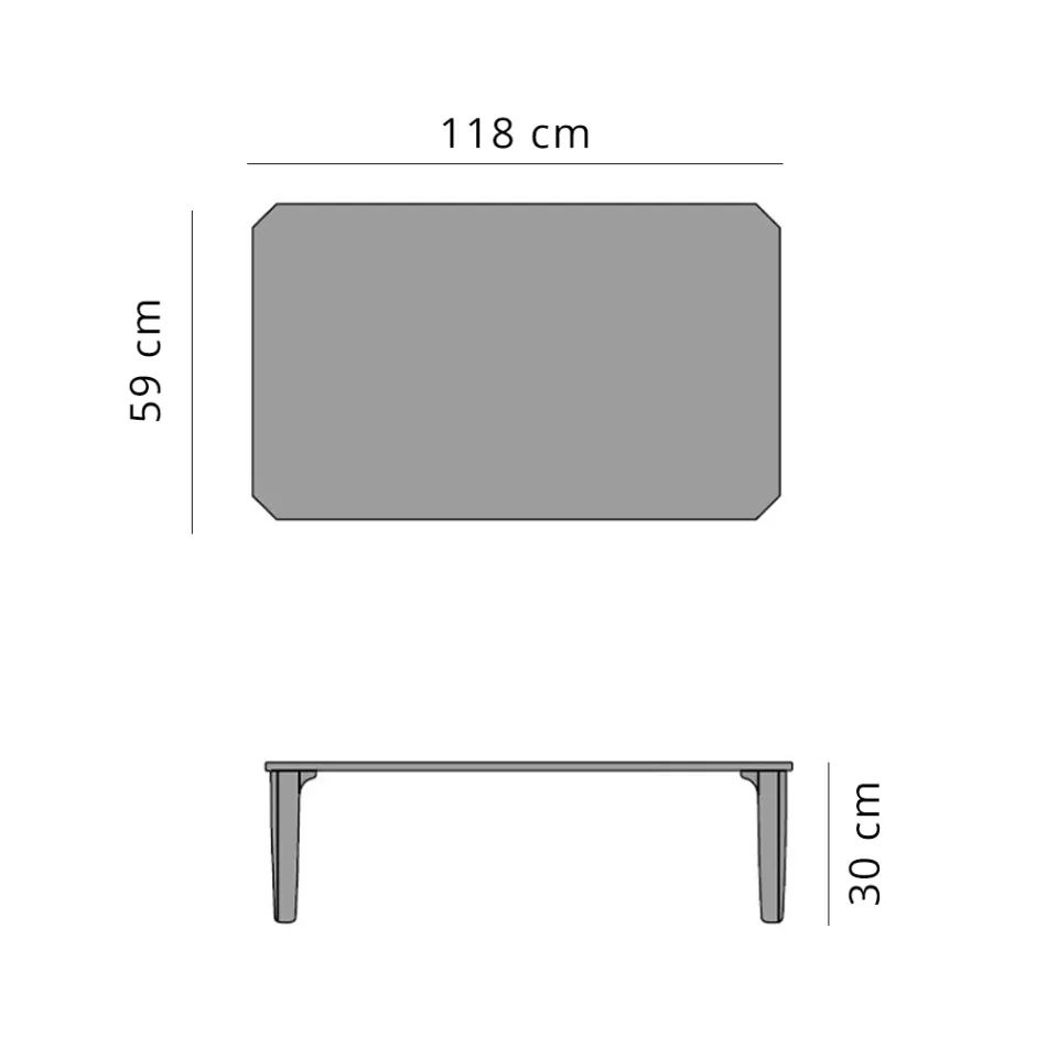 Trädgårdssoffbord i aluminium och stengods Topp 7 finish - Filomena Viadurini