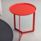 Utomhus runt metall soffbord tillverkat i Italien - Stephane Viadurini