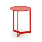 Utomhus runt metall soffbord tillverkat i Italien - Stephane Viadurini