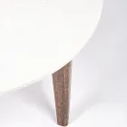 Soffbord för vardagsrum i marmor och mangoträ Ben - Desiderio Viadurini