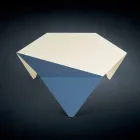 Soffbord i två toner metalldesign kaffe laserskurna Ruche Viadurini