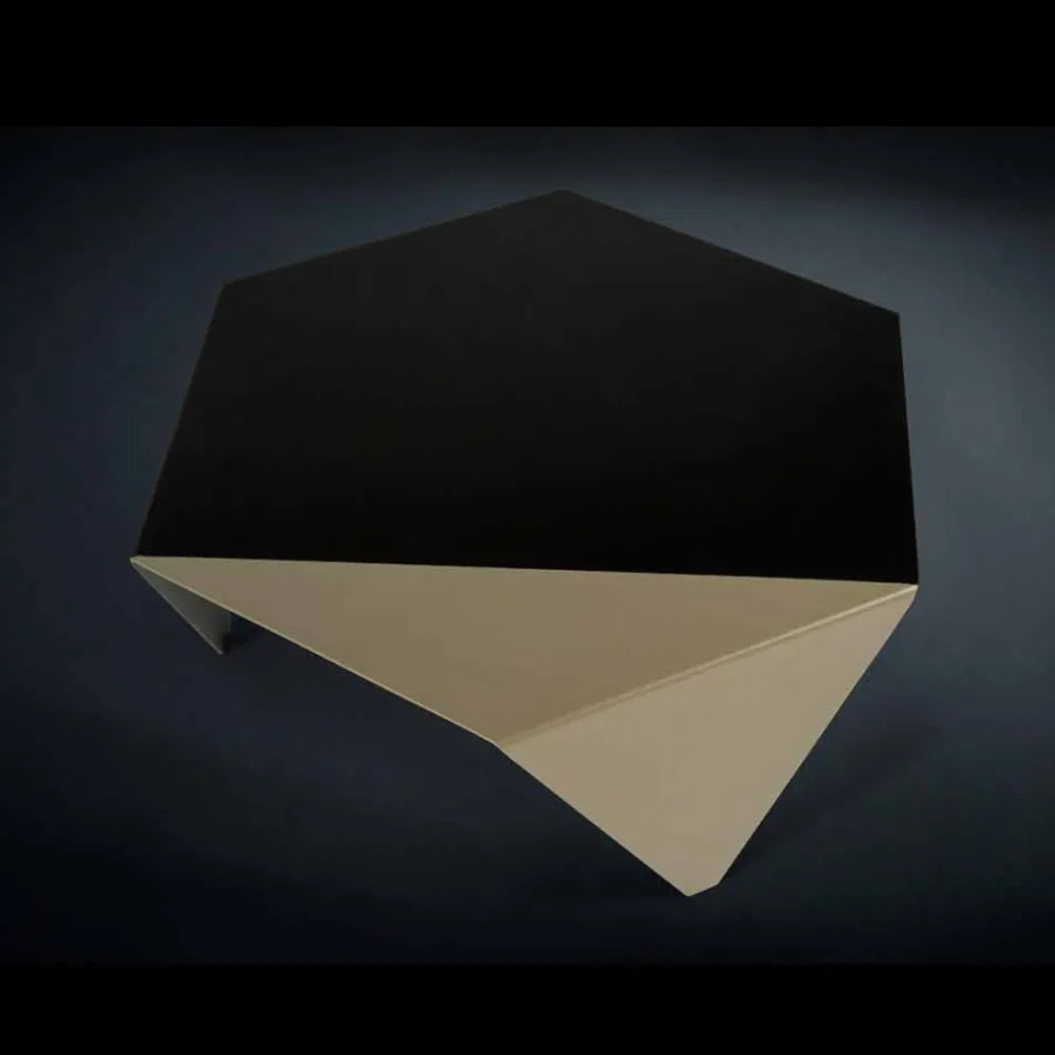 Soffbord i två toner metalldesign kaffe laserskurna Ruche Viadurini