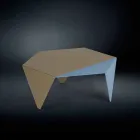 Soffbord i två toner metalldesign kaffe laserskurna Ruche Viadurini