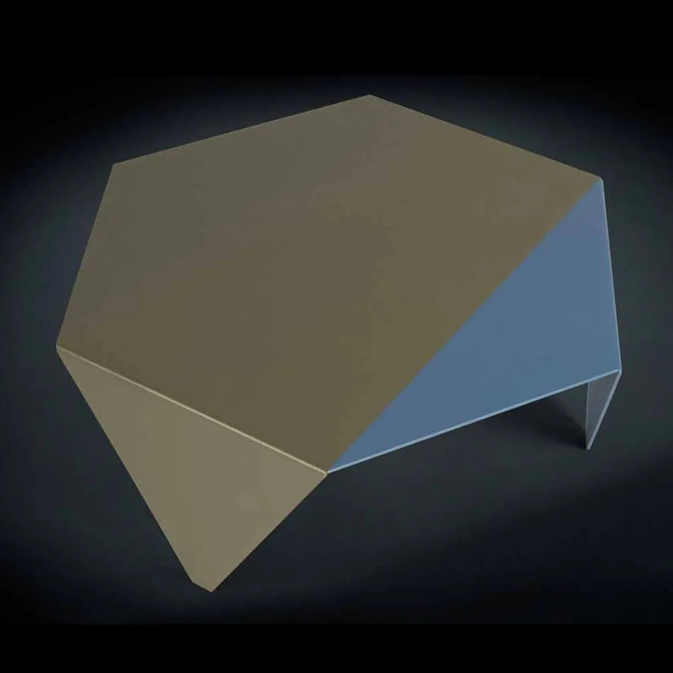 Soffbord i två toner metalldesign kaffe laserskurna Ruche Viadurini